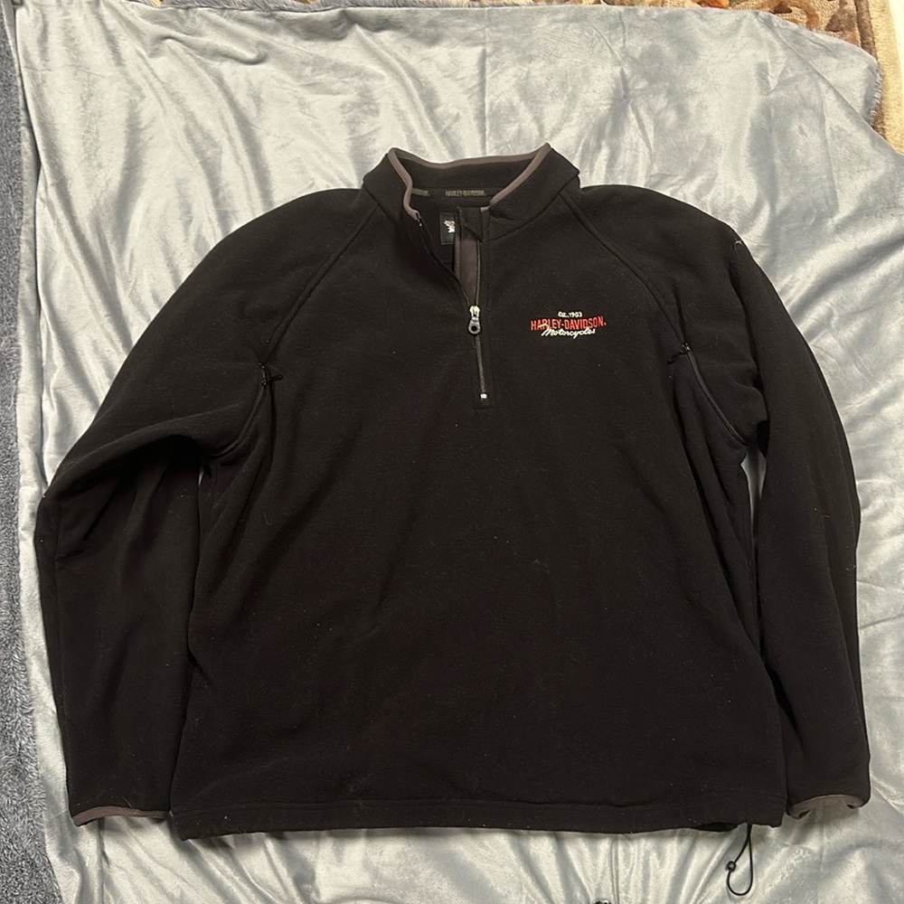 Men's Harley Davidson Black Half-Zip Jacket